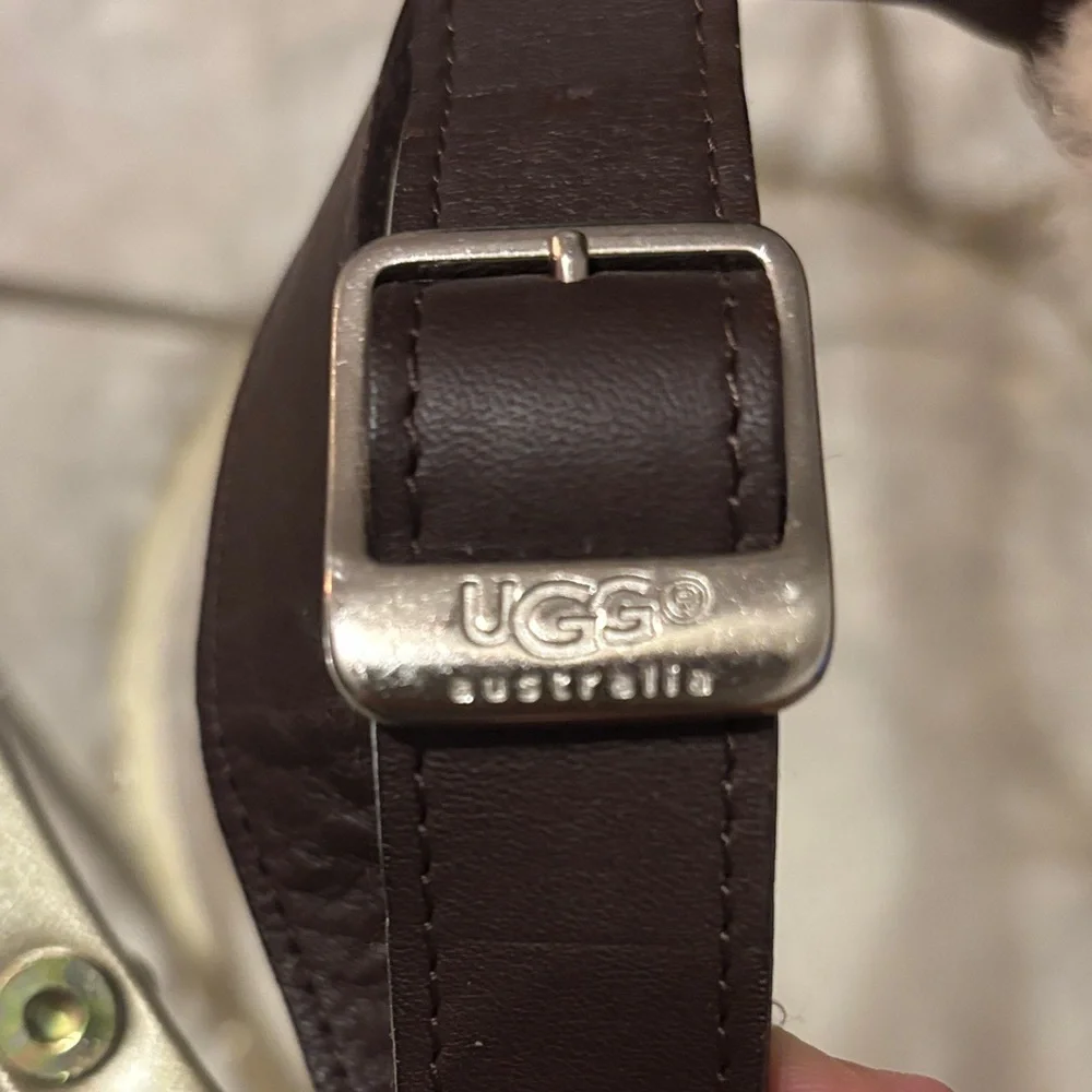 UGG Tan and Brown Shearling Crossbody Bag - Picture 5 of 10